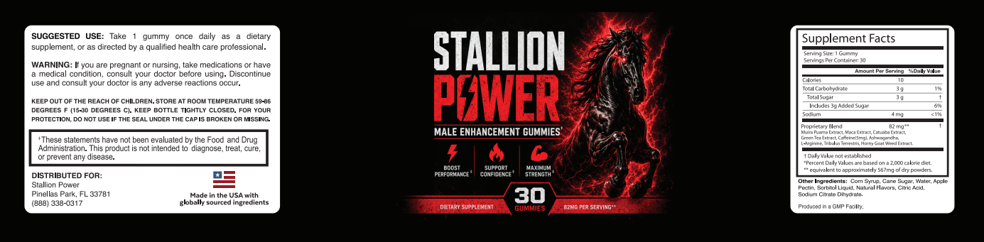 stallion power label